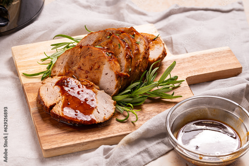 Roti de porc moutarde à l'ancienne